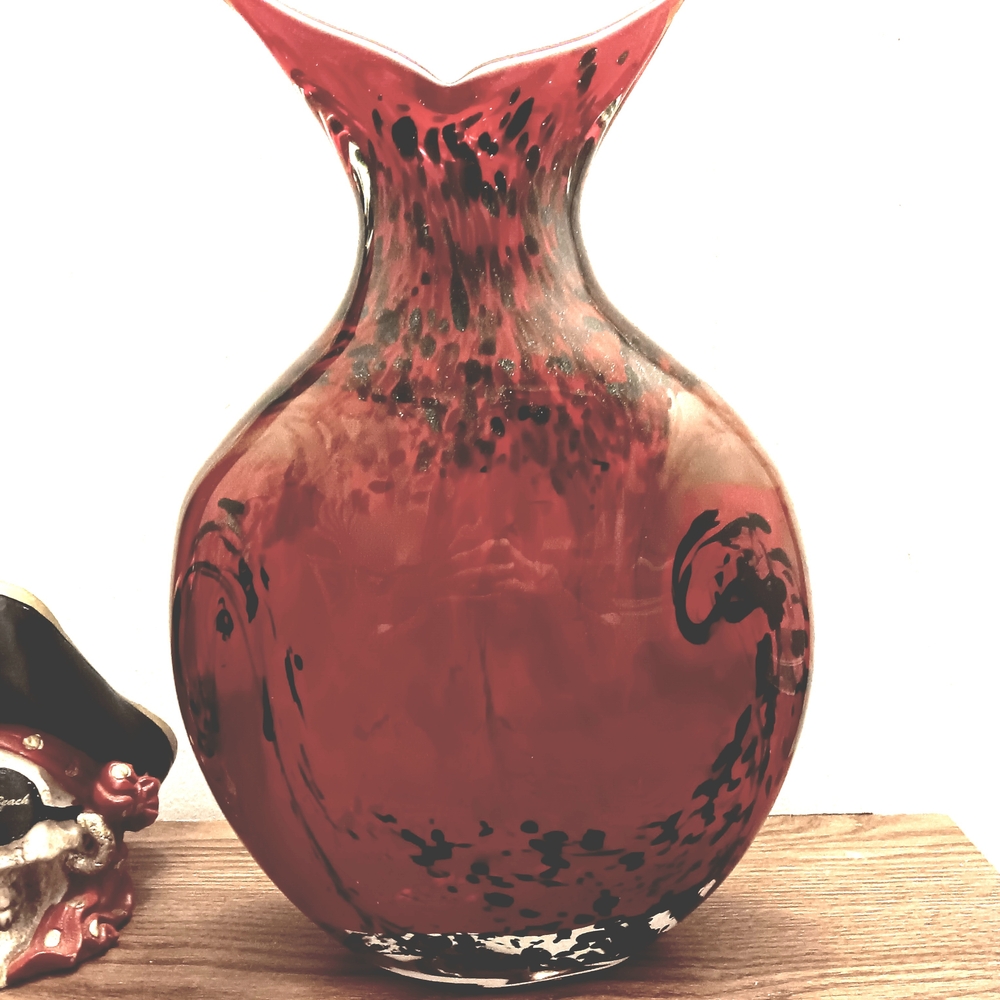 Elegant Red Glass Vase